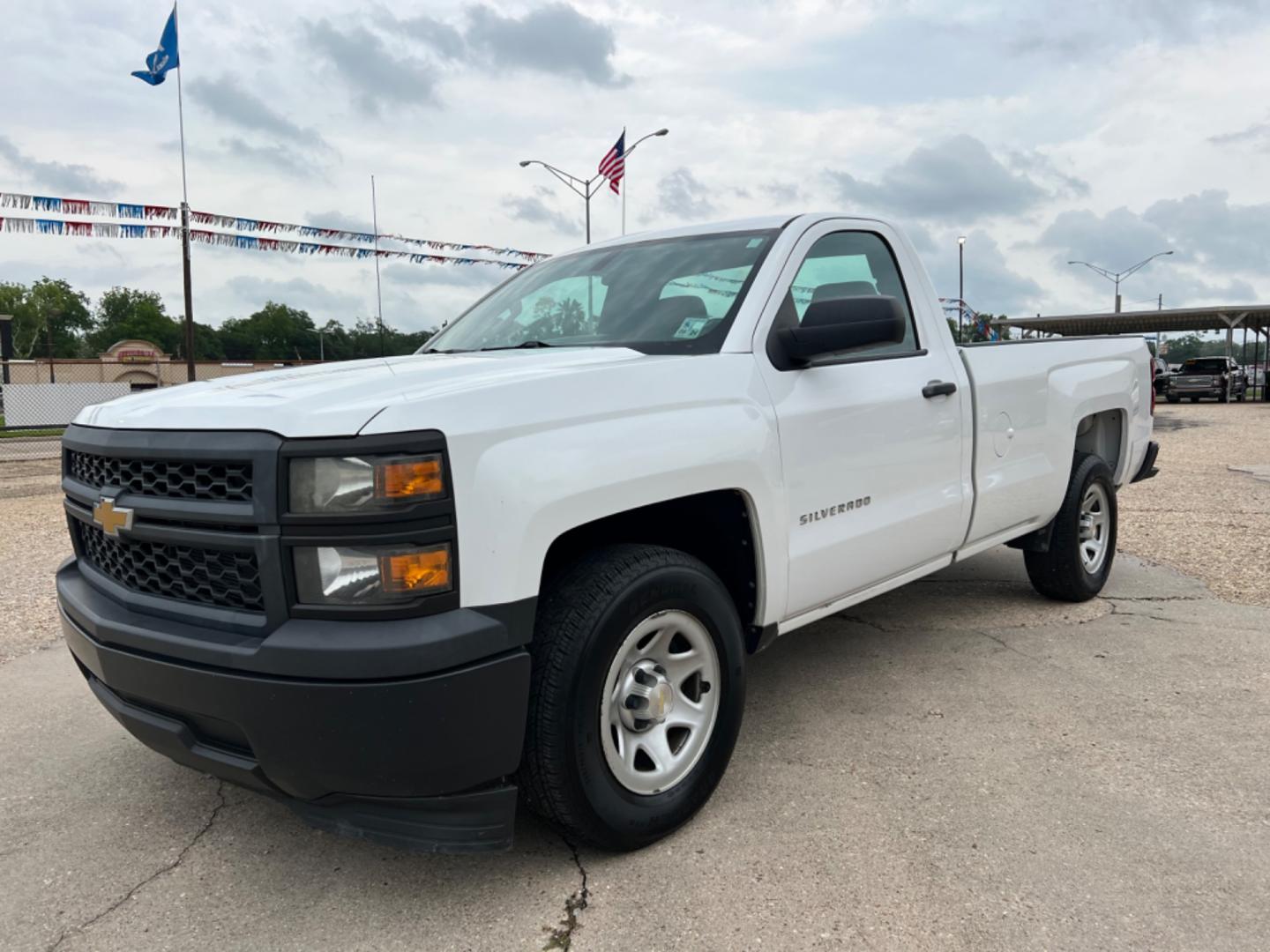 2015 White /Gray Chevrolet Silverado 1500 (1GCNCPEC9FZ) with an 5.3L V8 engine, Automatic transmission, located at 4520 Airline Hwy, Baton Rouge, LA, 70805, (225) 357-1497, 30.509325, -91.145432 - 2015 Chevy Silverado 1500 Reg Cab 8Ft Bed ****One Owner & No Accidents**** 5.3 V8 Gas, 88K Miles, Power Locks , Cold A/C, Tow Pkg. FOR INFO PLEASE CONTACT JEFF AT 225 357-1497 CHECK OUT OUR A+ RATING WITH THE BETTER BUSINESS BUREAU WE HAVE BEEN A FAMILY OWNED AND OPERATED BUSINESS AT THE SAME LOCA - Photo#0